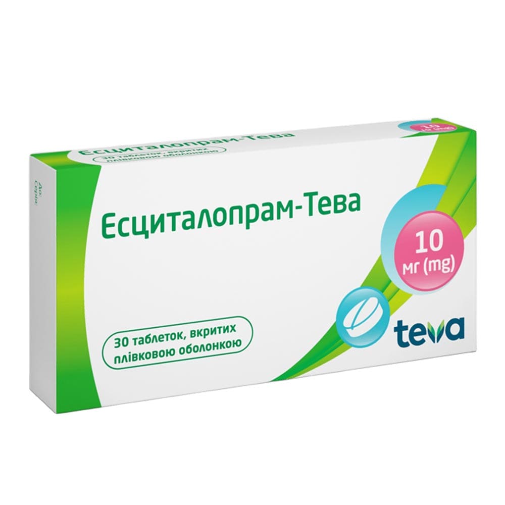 Есциталопрам-Тева табл. вкр/пл. об. 10мг №30