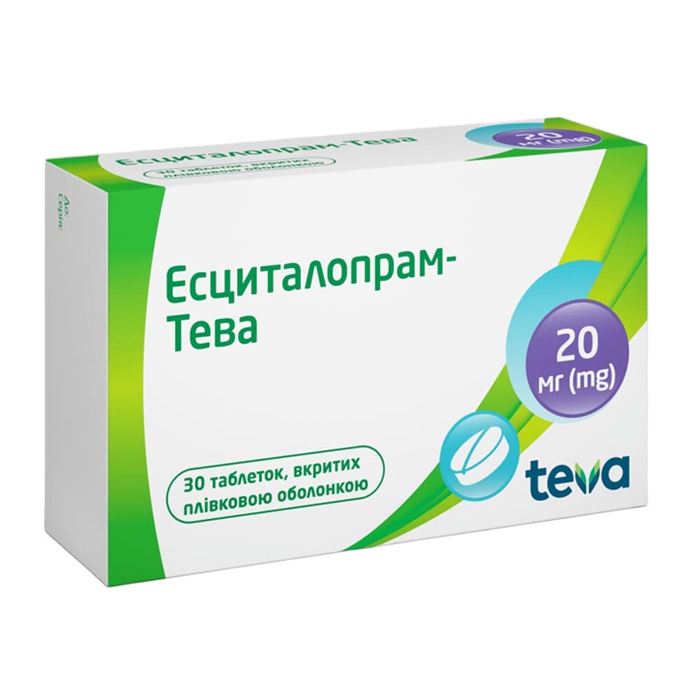 Эсциталопрам-Тева табл. п/пл. об. 20мг №30