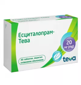 Есциталопрам-Тева табл. вкр/пл. об. 20мг №30