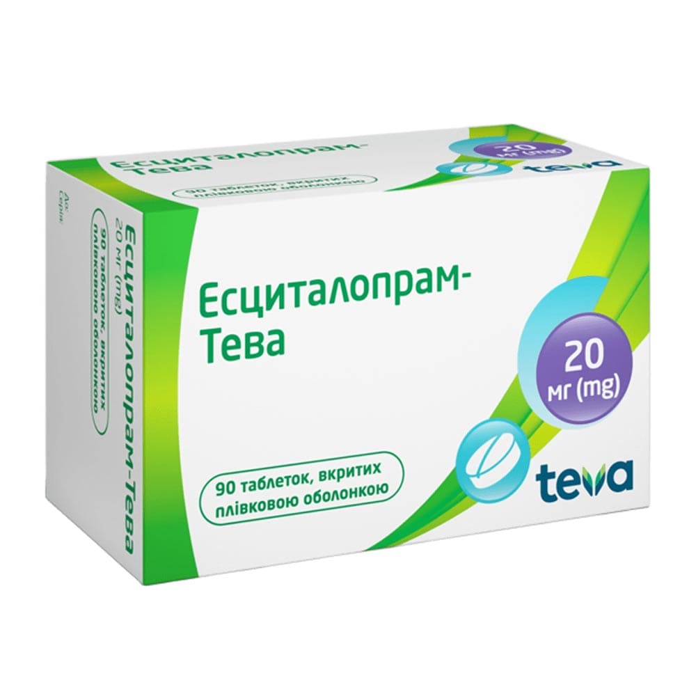Эсциталопрам-Тева табл. п/пл. об. 20мг №90
