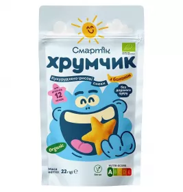 Снек Смартик Хрумчик кукур.-рис.с бананом от 12 мес. 22г