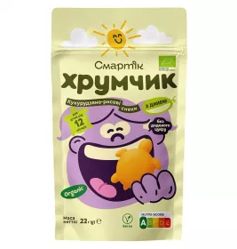 Снек Смартик Хрумчик кукур.-рис.с дыней от 12 мес. 22г