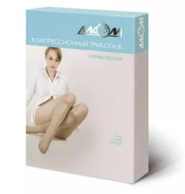 *Гольфи Алком 5011 жіночі 1 компр. з закр. носком (беж.) р.4