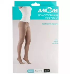 *Колготи Алком (7012) жін. 2 компрес ( чорн.) UNI р4