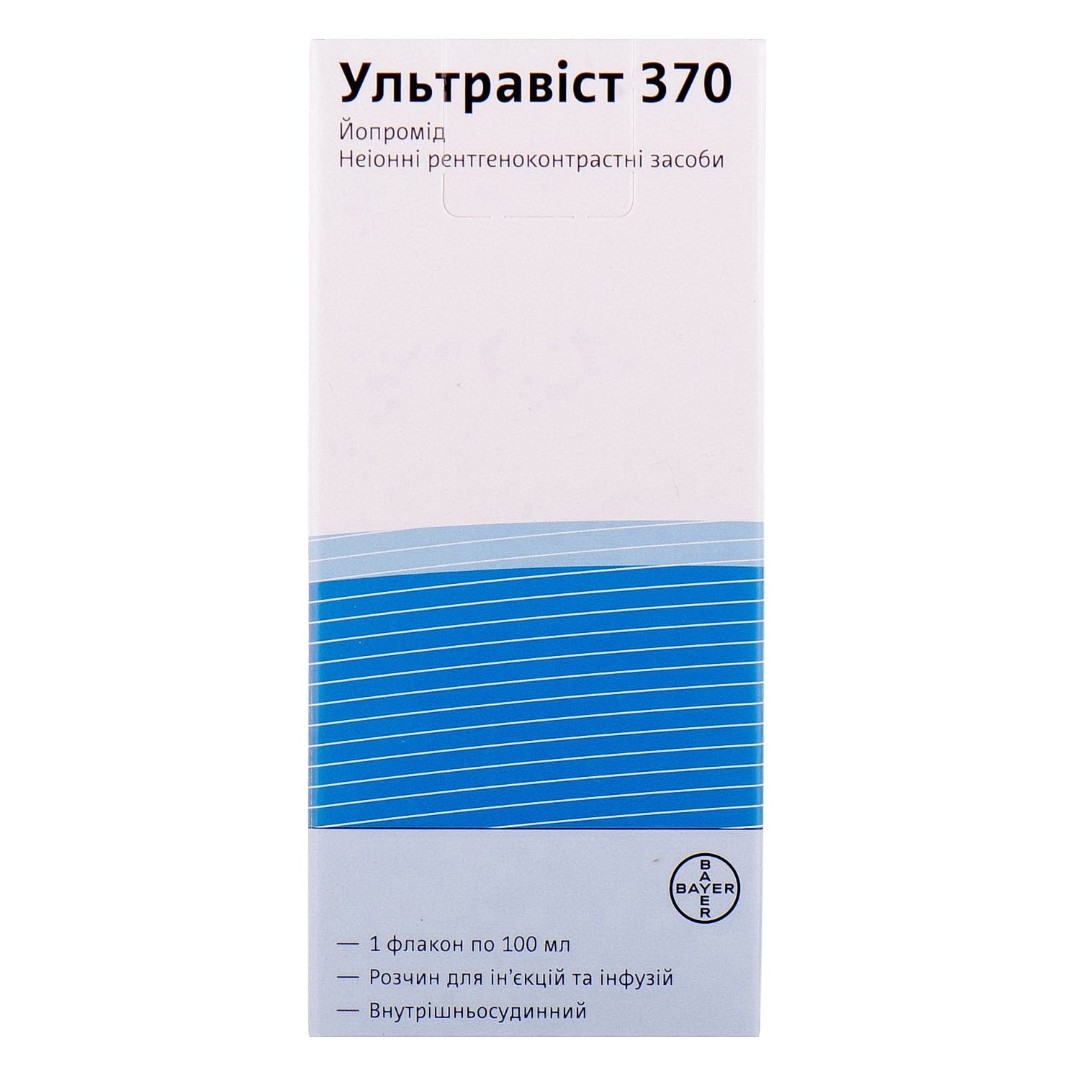 *Ультравист 370 р-р д/ин.и инф.370мг/мл фл.50мл №1 *Ультравист 370 р-р д/ин.и инф.370мг/мл фл.50мл №1