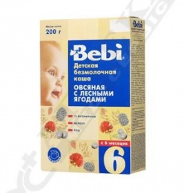 *Каша Bebi овсяная с лесными ягодами 200 г