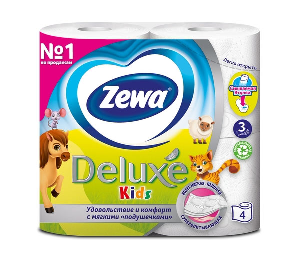 *Бумага туал.Zewa Kids №.4 *Бумага туал.Zewa Kids №.4