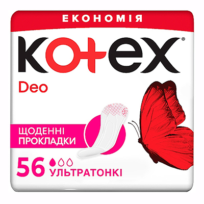 *Прокладки Kotex щоденні Ultraslim №56
