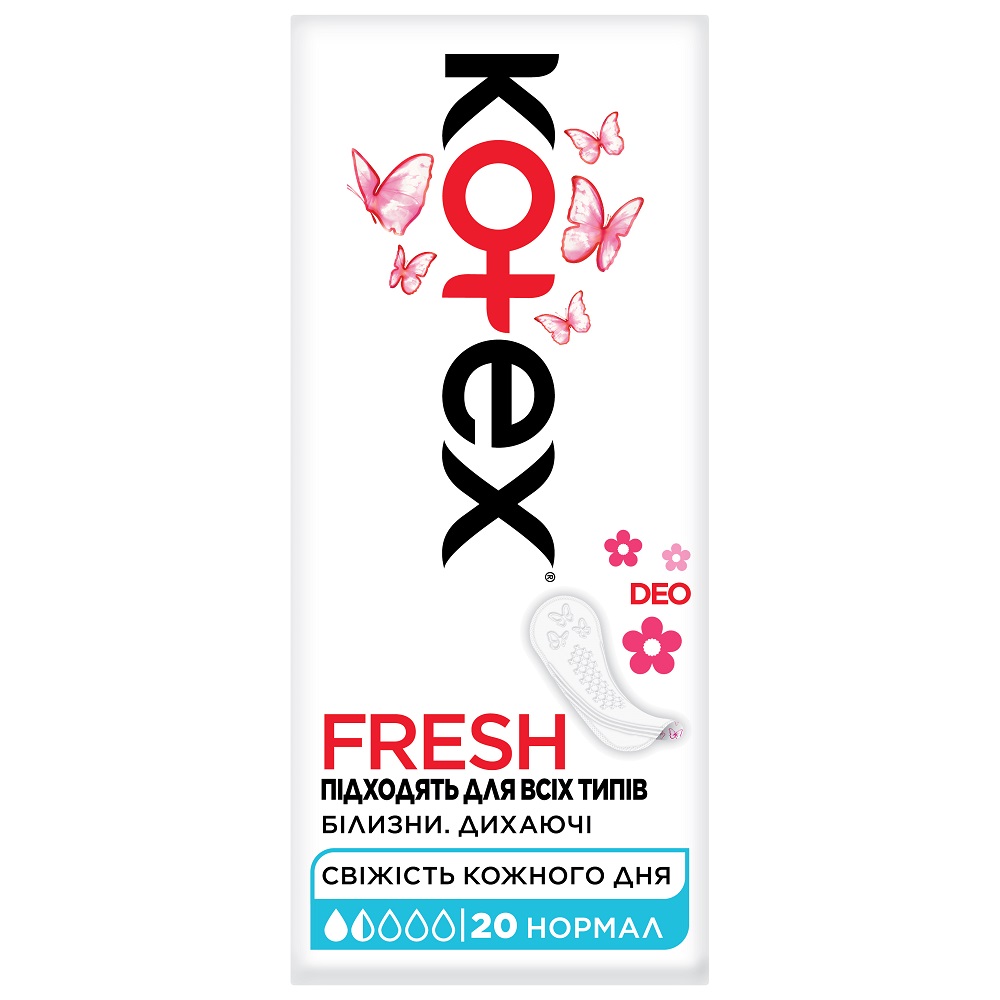 Прокладки Kotex щоденні Deo Normal Liners №20