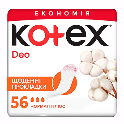 Прокладки Kotex Ежедневные Deo Normal Plus Liners №56