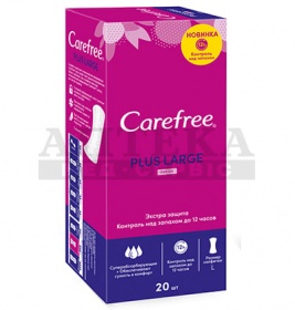 *Прокладки Carefree Щоденні Plus Large Fresh №20