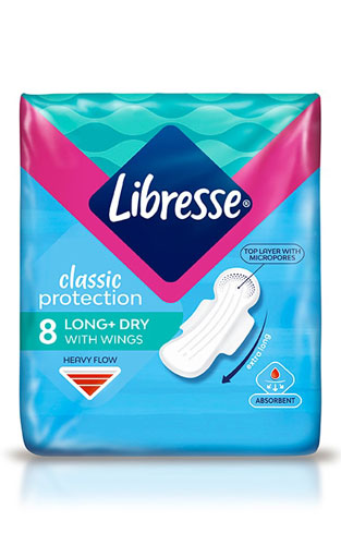 *Прокладки Libresse Classic Protection Long Dry №8