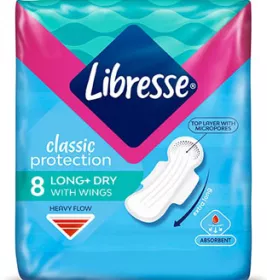 *Прокладки Libresse Classic Protection Long Dry №8