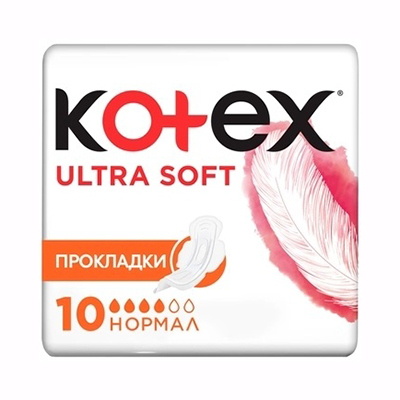 Прокладки Kotex ультра софт нормал с крылышками №10 Прокладки Kotex ультра софт нормал с крылышками №10