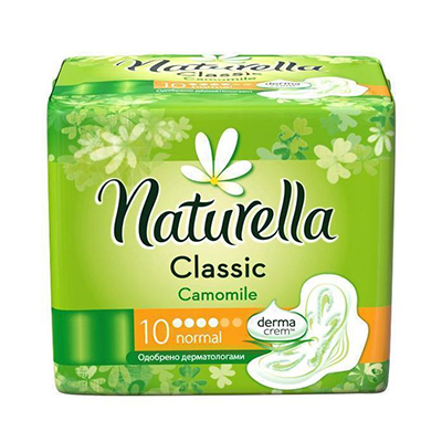 *Прокладки Naturella Classic Camomile Normal Single з крильцями №10