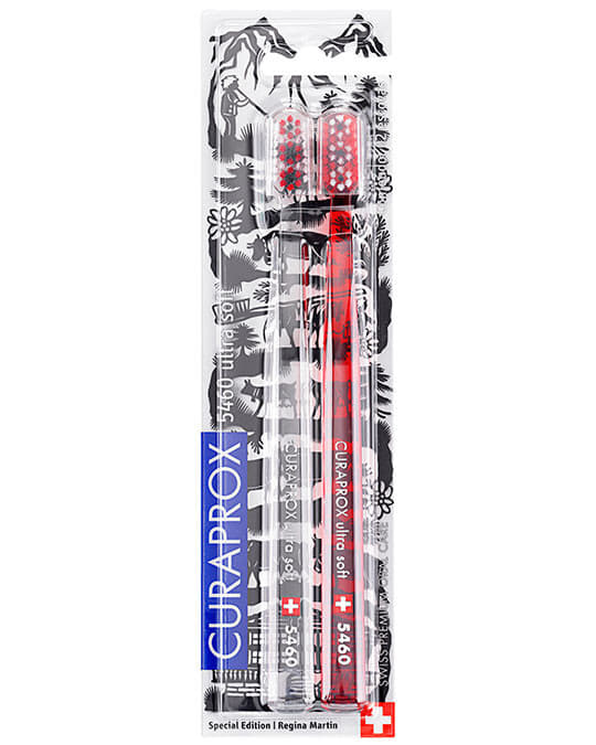 *Набор зубных щеток CURAPROX Ultra Soft Duo Swiss Edition 2020 d 0,10 мм (2шт)