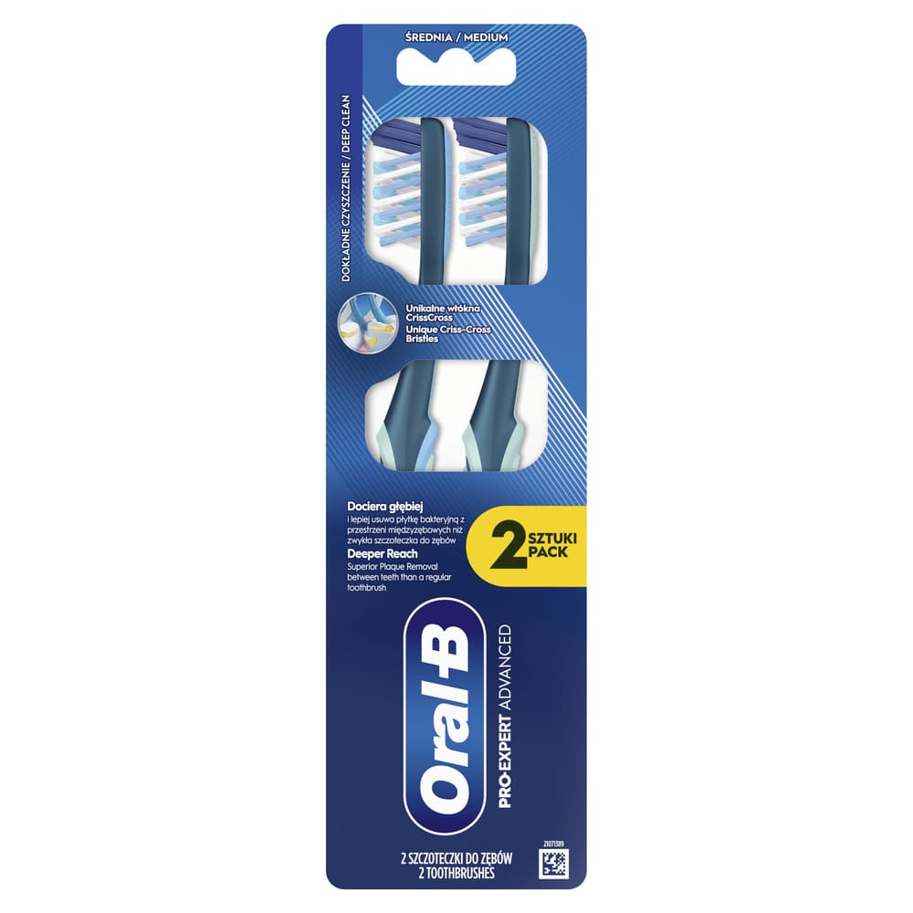 Зубна щітка  ORAL-B PRO EXPERT 40 середня 1+1 бекоштовно