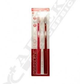 Набір Swissdent Profi зубні щітки відбілюючі м'які рожева, біла, червона
