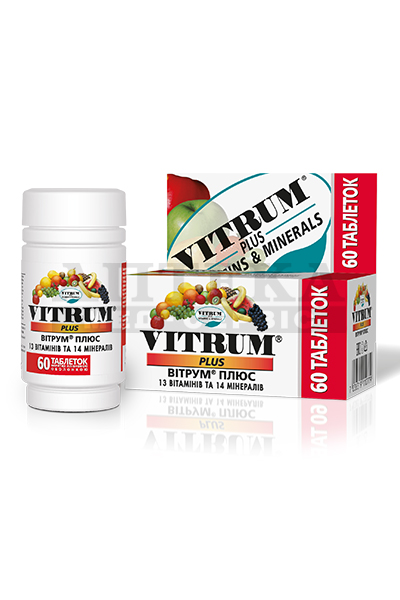 ВІТРУМ® ПЛЮС, таблетки, вкриті плвковою оболонкою, №60