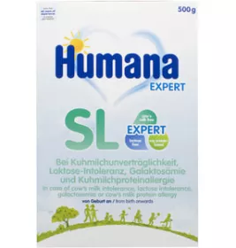 Смесь Humana SL Эксперт безмолочная на основе соевого белка 500 г
