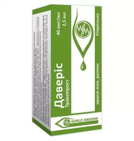 Даверіс краплі очні 40 мкг/мл по 2,5 мл у флаконі 1 шт.