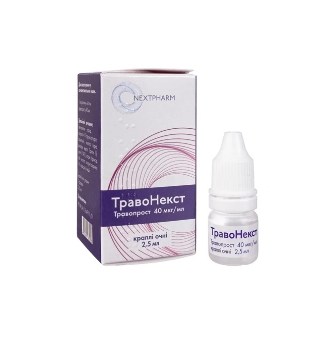 Травонекст очні краплі по 40 мкг/мл по 2.5 мл у флаконі 1 шт.