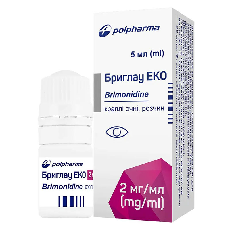 Бріглау Еко краплі очні.р-н 2мг/мл 5мл №1 фл.-крап.