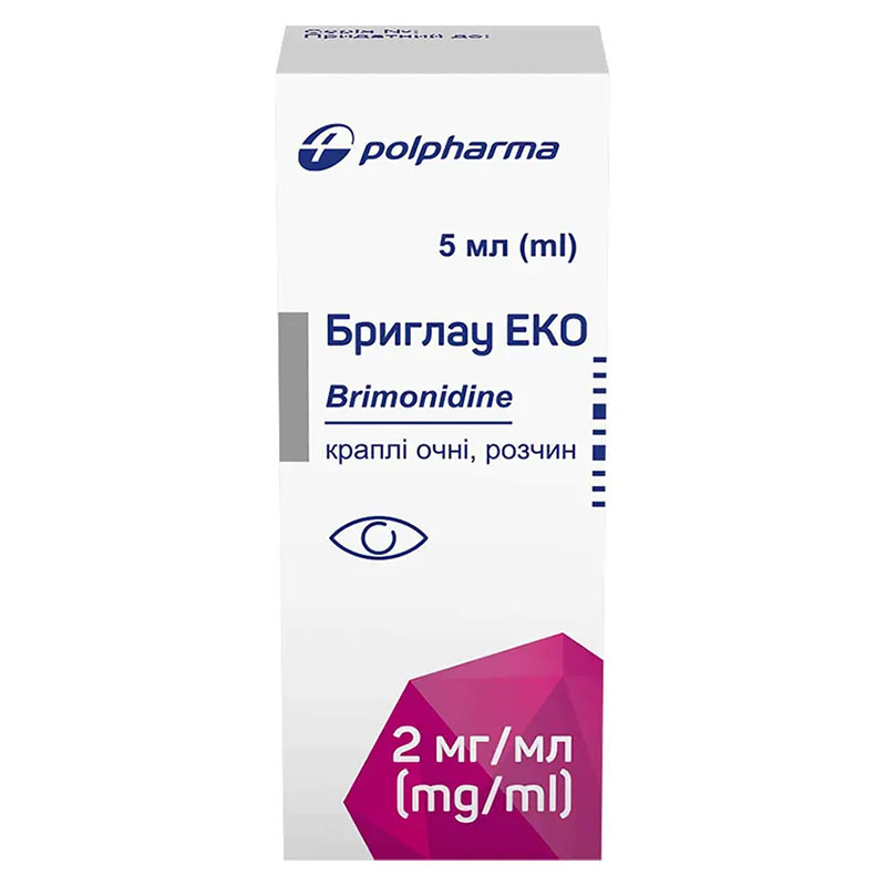 Бріглау Еко краплі очні.р-н 2мг/мл 5мл №1 фл.-крап.