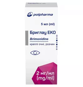 Бріглау Еко краплі очні.р-н 2мг/мл 5мл №1 фл.-крап.