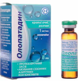 Олопатадин краплі 1 мг/мл по 5 мл у флаконі 1 шт.