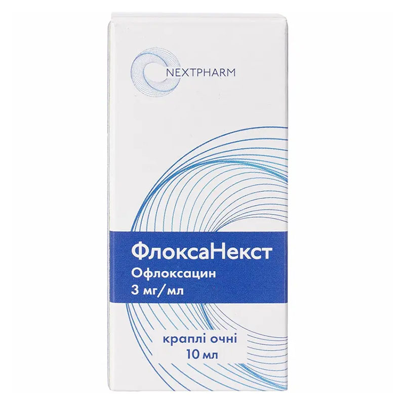 Флоксанекст очні краплі 3 мг/мл по 10 мл у флаконі 1 шт. - ФАРМЛІГА