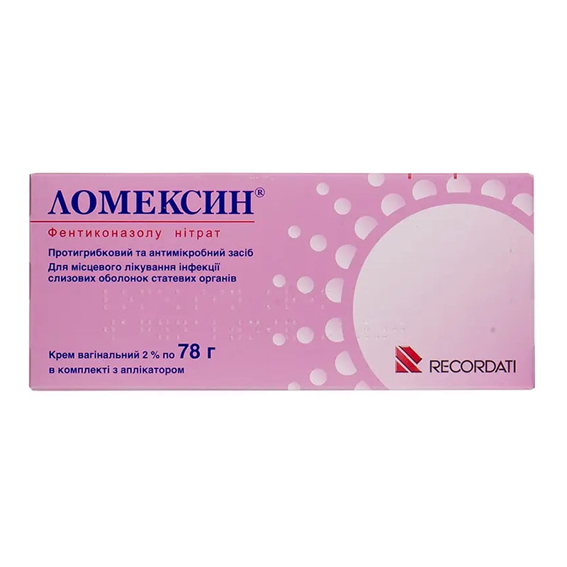 Ломексин крем вагінальний 2% по 78 г у тубах з аплікатором