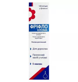 Фрифло Клізма розчин ректальний 21,4 г/9,4 г 118 мл по 133 мл у флаконі 1 шт.