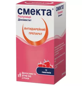 Смекта клубника порошок по 3 г в пакетиках 12 шт.
