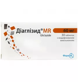 Диаглизид MR таблетки по 60 мг 30 шт. (10х3)