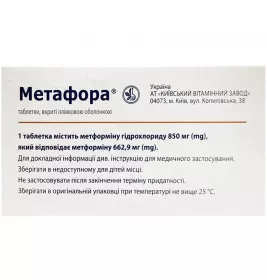 Метафора таблетки по 850 мг 60 шт. (10х6)