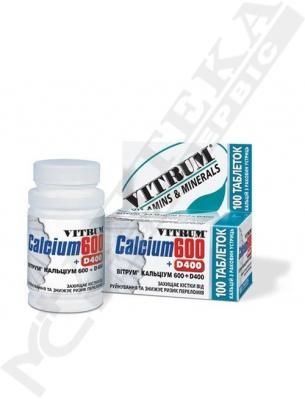 Вітрум Кальціум 600+D400 таблетки 60 шт.