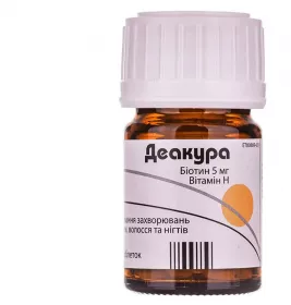 Деакура таблетки по 5 мг 50 шт. у флаконі