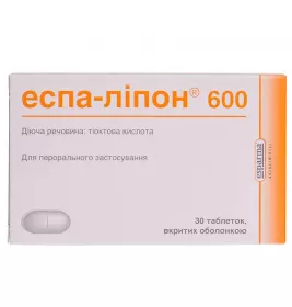 Еспа-ліпон 600 таблетки по 600 мг 30 шт. (10х3)