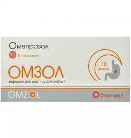 Омзол порошок по 40 мг во флаконе 10 шт.