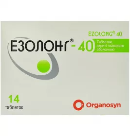 Эзолонг-40 таблетки по 40 мг 14 шт. (7х2)