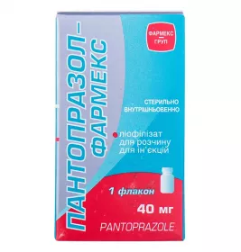 Пантопразол-Фармекс порошок по 40 мг у флаконі 1 шт.