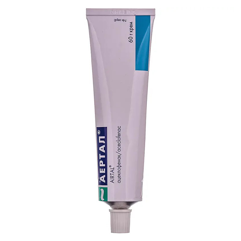 Аэртал крем 15 мг/1 г по 60 г в тубах