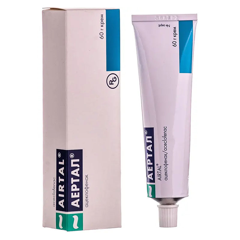 Аертал крем 15 мг/1 г по 60 г у тубах
