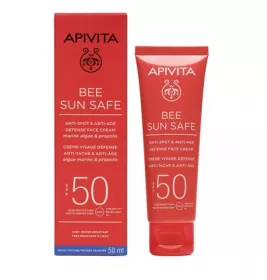 *Крем Apivita Bee Sun Safe сонцезахисний д/обл. пр/пігмент.плям з віддтін.SPF50 50мл