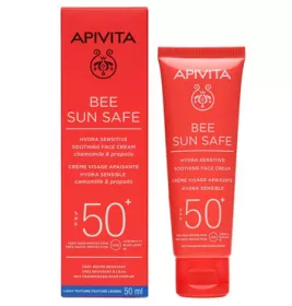 Крем APIVITA Bee Sun Safe солнцезащитный успокаивающий д/лица SPF50+ 50мл