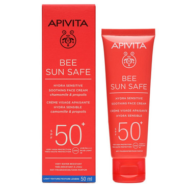 *Крем Apivita Bee Sun Safe сонцезахисний заспокійливий д/обличчя SPF50+ 50мл
