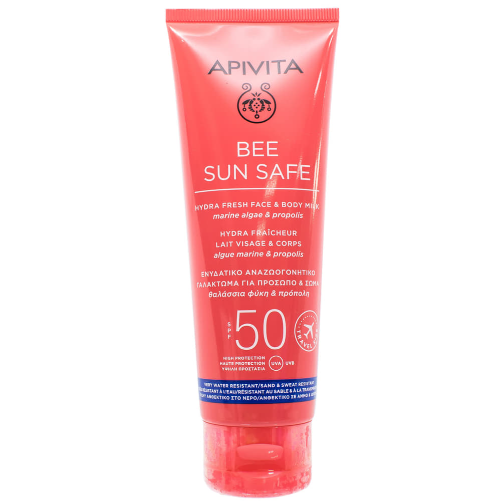 *Молочко Apivita Bee Sun Safe сонцезахисне для обличчя та тіла SPF50 100мл