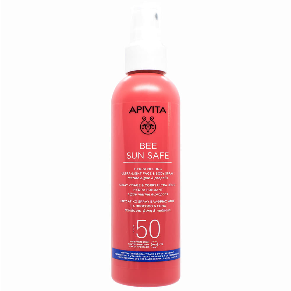 *Спрей Apivita Bee Sun Safe сонцезахисний для обличчя та тіла SPF50 200мл