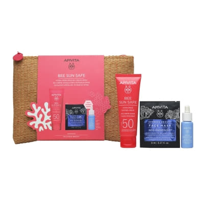 *Набір Apivita Bee Sun Safe (гель-крем облSPF50 50мл+бустер10+маска кермек)
